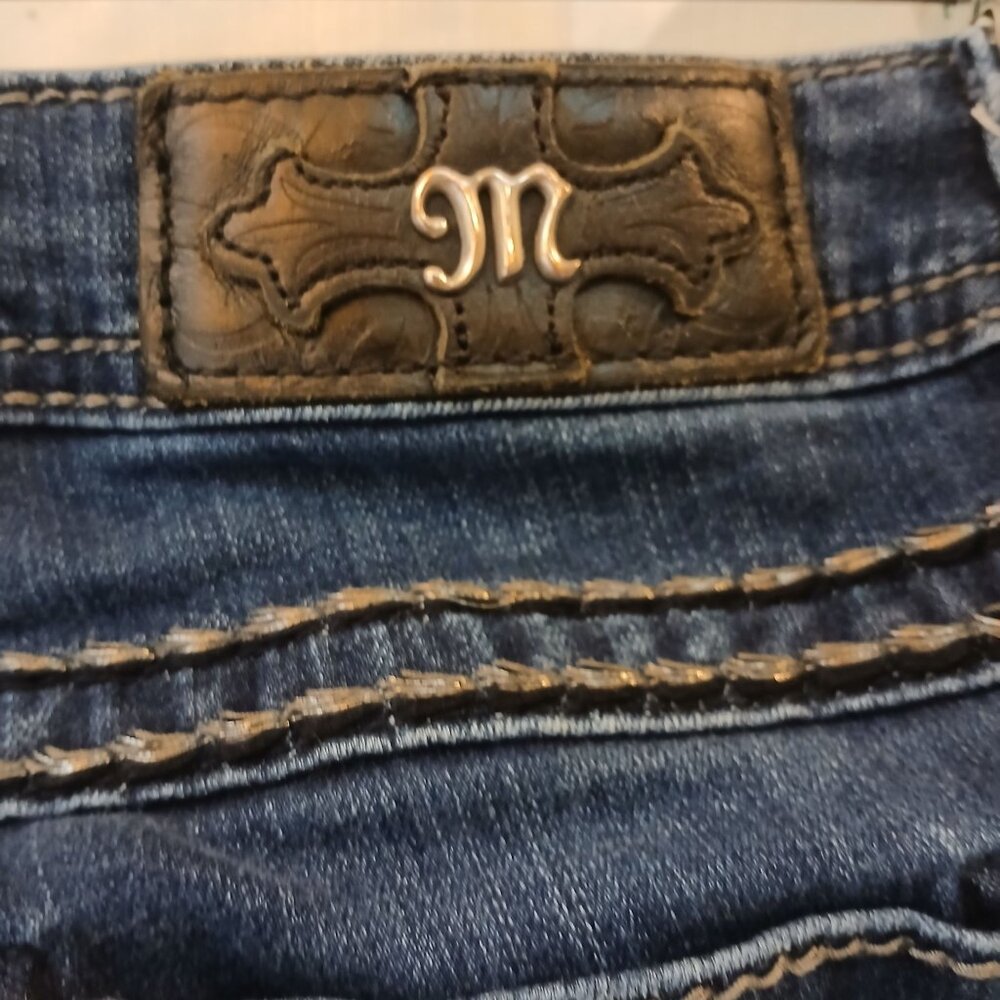 Miss Me Womens Mid-Rise Straight Jeans Size 26 32" Inseam Stretch #C-12 - Picture 7 of 10